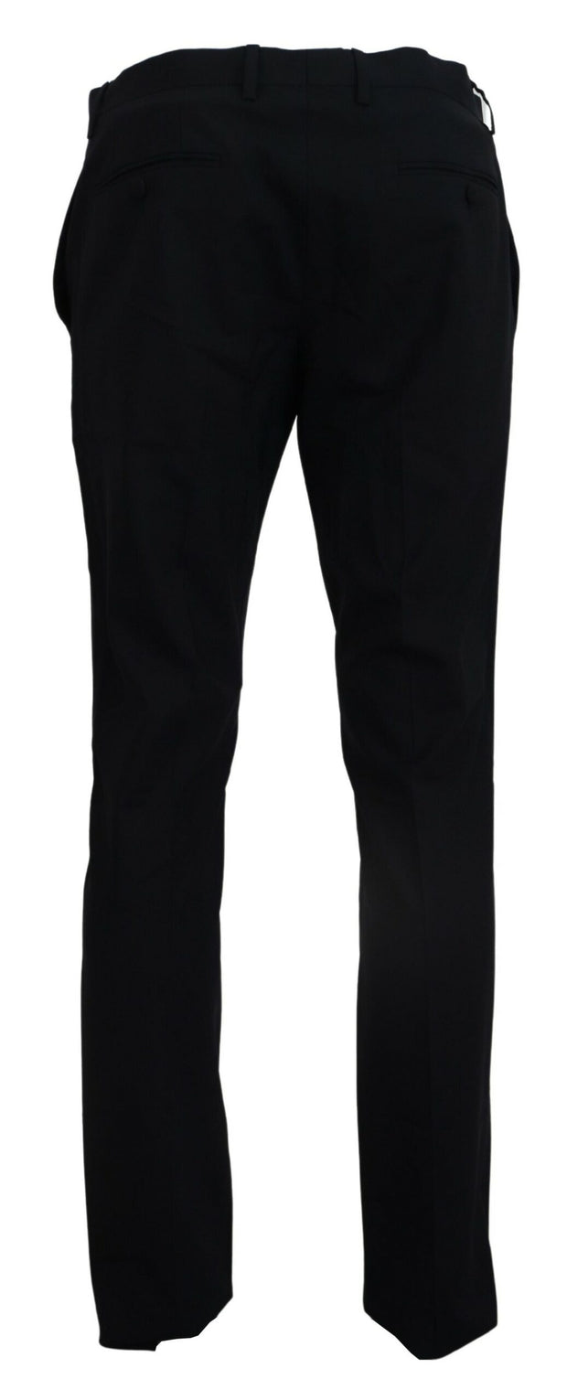 Elegant Slim Fit Dress Pants in Blue Dolce & Gabbana