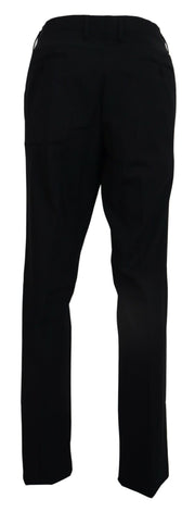 Elegant Slim Fit Wool Blend Trousers Dolce & Gabbana