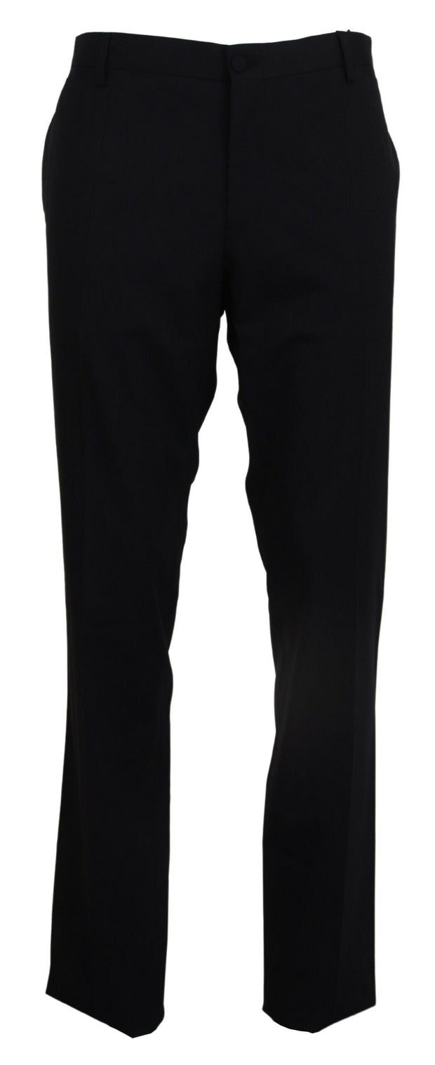 Elegant Slim Fit Wool Blend Trousers Dolce & Gabbana