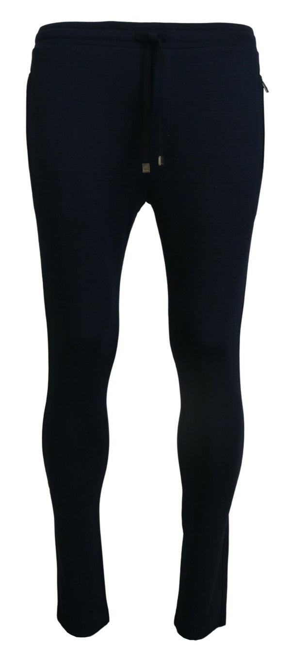 Elegant Blue Casual Track Sweatpants Dolce & Gabbana