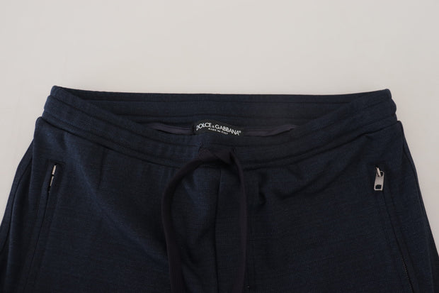 Elegant Blue Casual Track Sweatpants Dolce & Gabbana