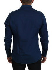 Elegant Blue Denim Casual Shirt Dolce & Gabbana