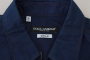 Elegant Blue Denim Casual Shirt Dolce & Gabbana