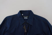 Elegant Blue Denim Casual Shirt Dolce & Gabbana