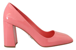 Elegant Square Toe Pink Heels Prada