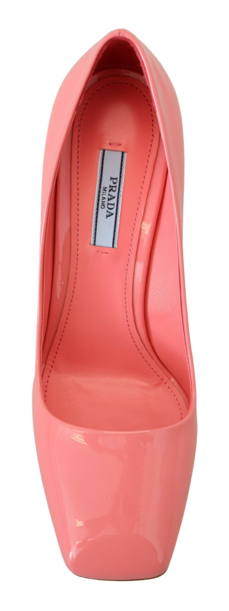 Elegant Square Toe Pink Heels Prada