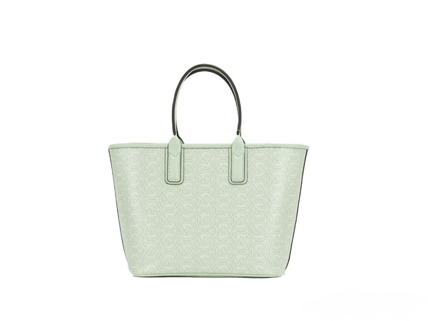 Michael Kors Jodie Small Jacquard Logo Recycled Polyester Tote Handbag Atom Green Michael Kors