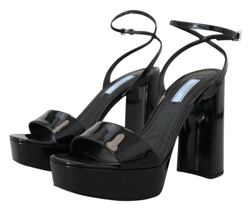 Elevate Your Elegance with Glossy Black Heels Prada