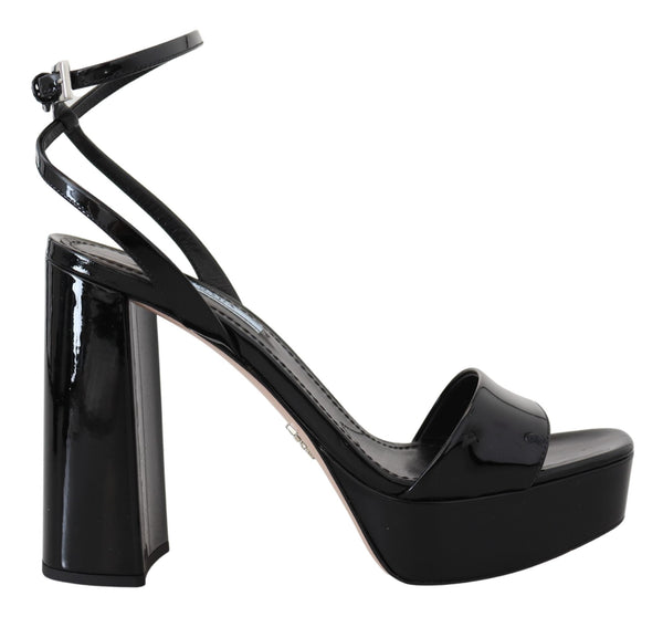 Elevate Your Elegance with Glossy Black Heels Prada