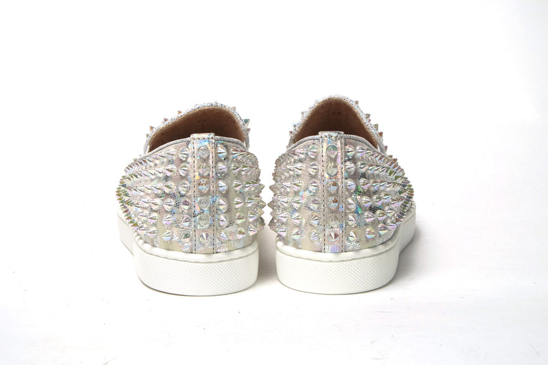 White Ab/Clear Ab Roller Boat Woman Flat Sneaker Christian Louboutin