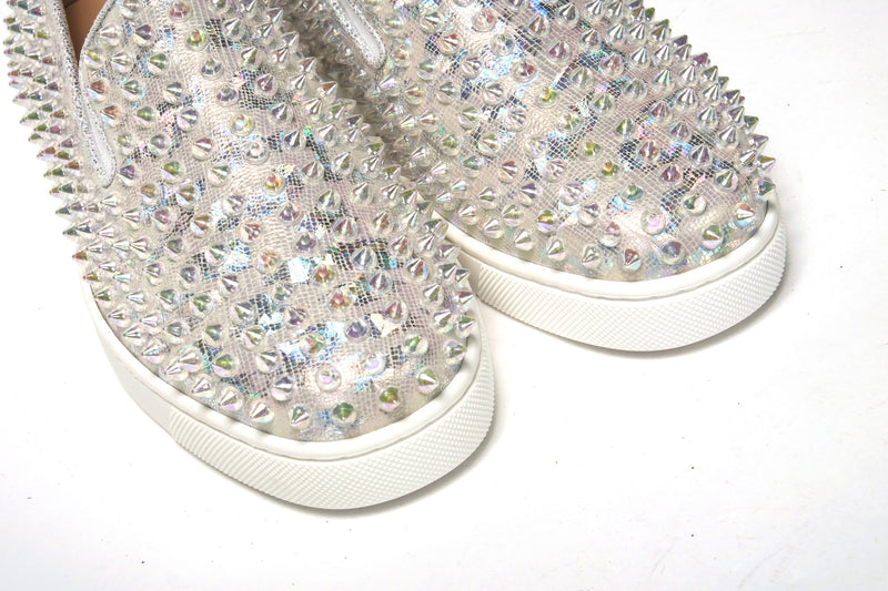 White Ab/Clear Ab Roller Boat Woman Flat Sneaker Christian Louboutin