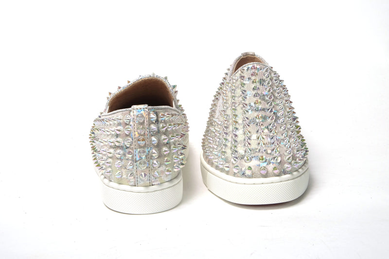 White Ab/Clear Ab Roller Boat Woman Flat Sneaker Christian Louboutin