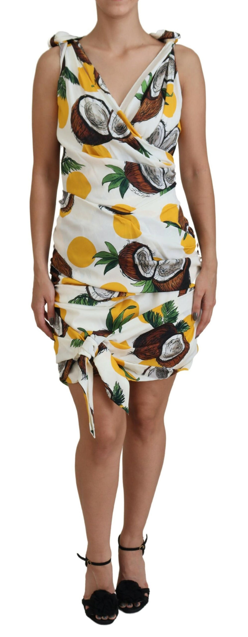 Elegant White Silk Sheath Mini Dress Dolce & Gabbana
