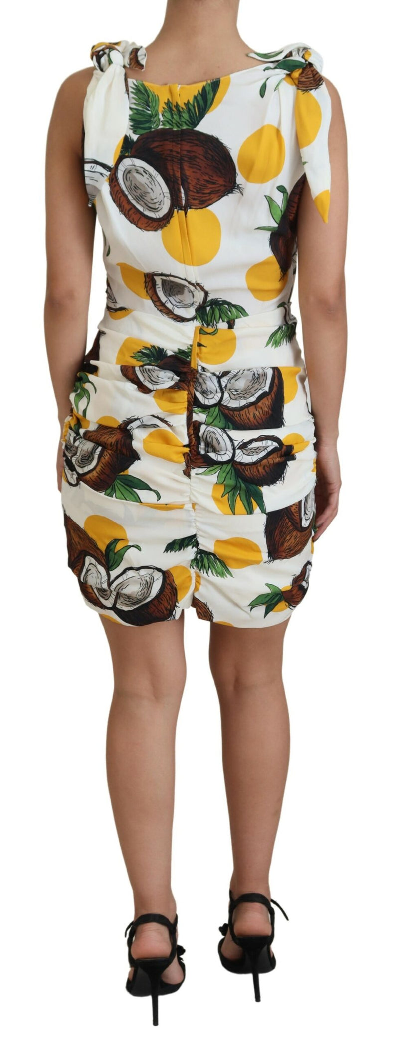 Elegant White Silk Sheath Mini Dress Dolce & Gabbana