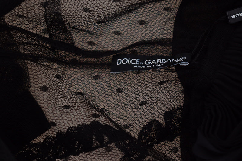 Elegant Lace Detailed A-Line Mini Dress Dolce & Gabbana