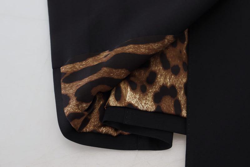 Elegant Black Sheath A-Line Mini Dress Dolce & Gabbana