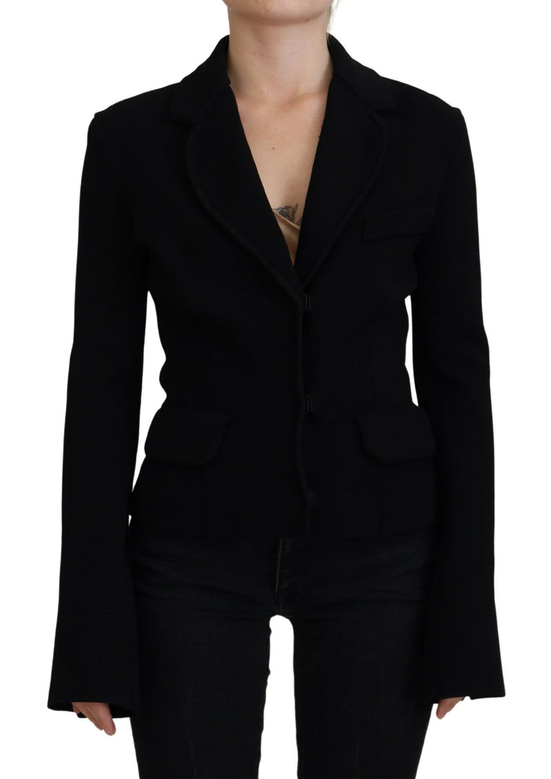 Elegant Black Long Sleeve Jacket Dolce & Gabbana