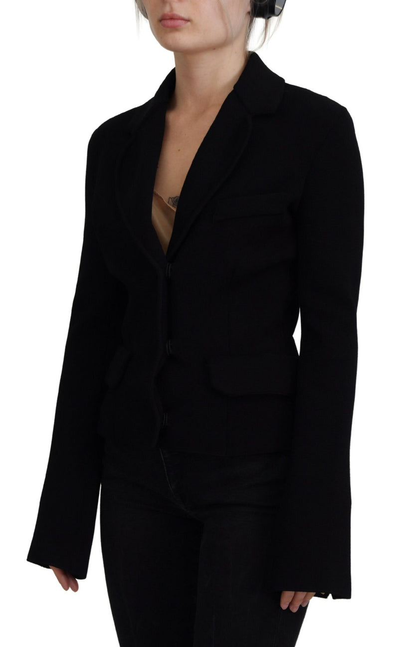 Elegant Black Long Sleeve Jacket Dolce & Gabbana