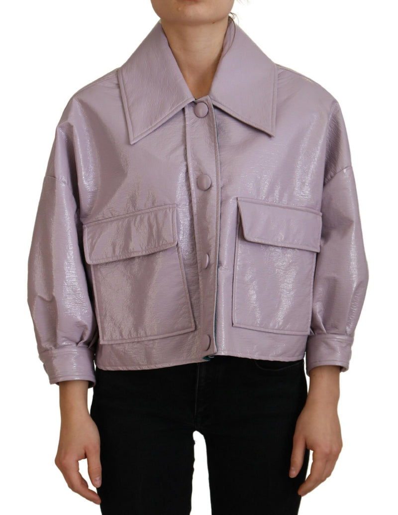 Chic Purple Cropped Jacket - A Style Statement Dolce & Gabbana