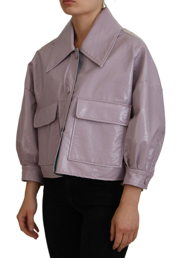 Chic Purple Cropped Jacket - A Style Statement Dolce & Gabbana