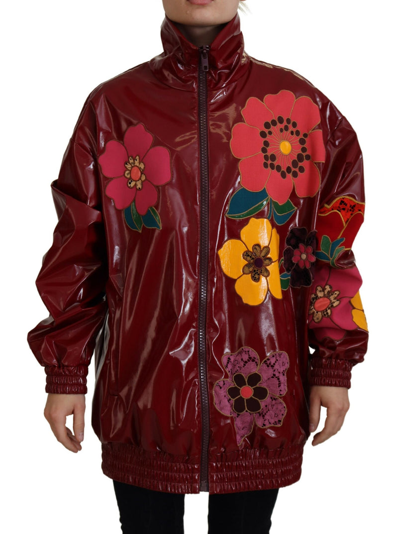 Maroon Floral Luxe Jacket Dolce & Gabbana