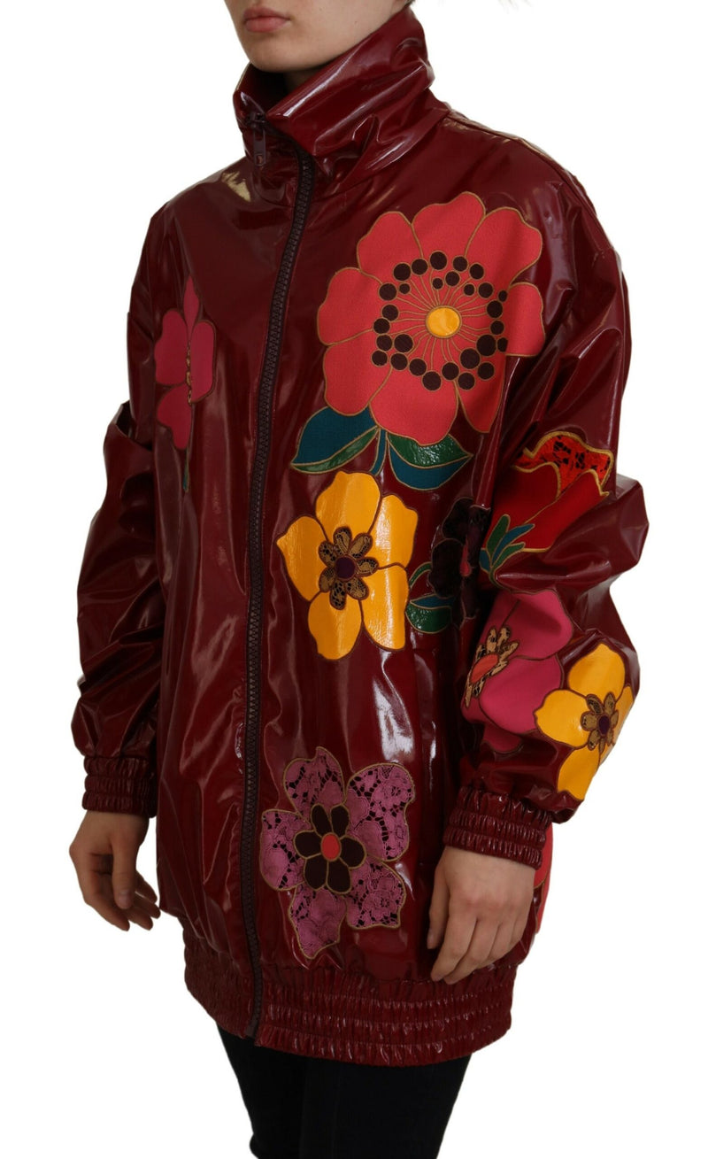 Maroon Floral Luxe Jacket Dolce & Gabbana