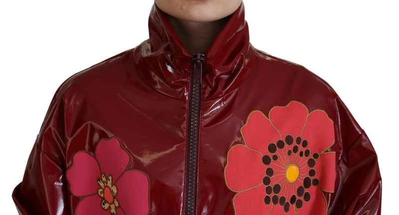 Maroon Floral Luxe Jacket Dolce & Gabbana