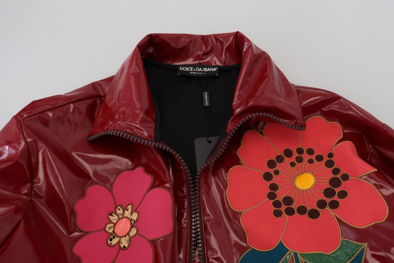 Maroon Floral Luxe Jacket Dolce & Gabbana