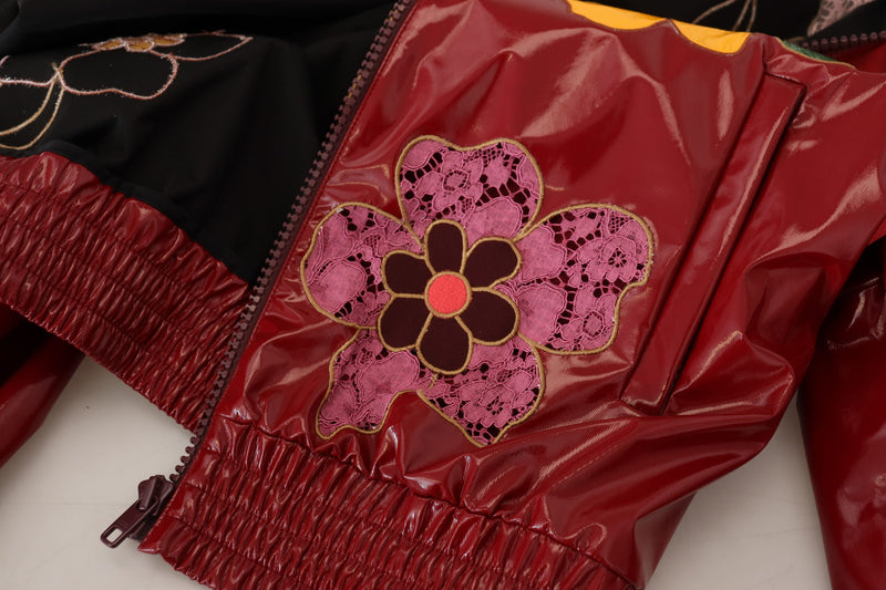 Maroon Floral Luxe Jacket Dolce & Gabbana