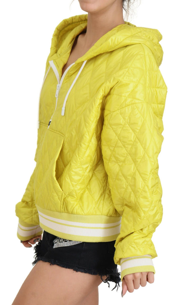 Elegant Yellow Hooded Jacket Dolce & Gabbana