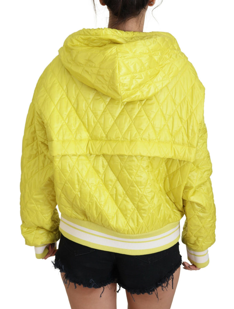 Elegant Yellow Hooded Jacket Dolce & Gabbana