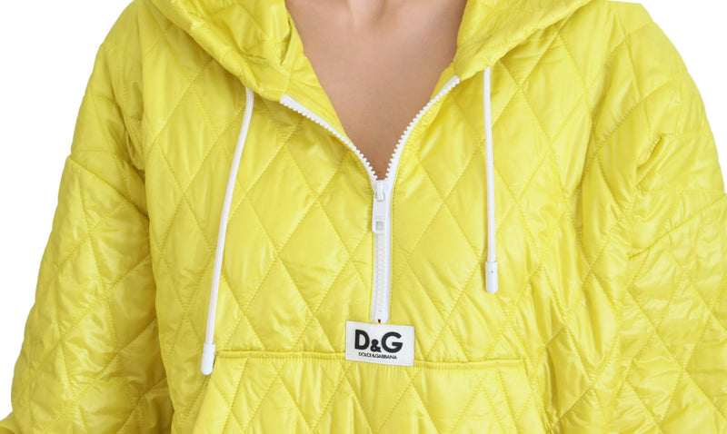 Elegant Yellow Hooded Jacket Dolce & Gabbana