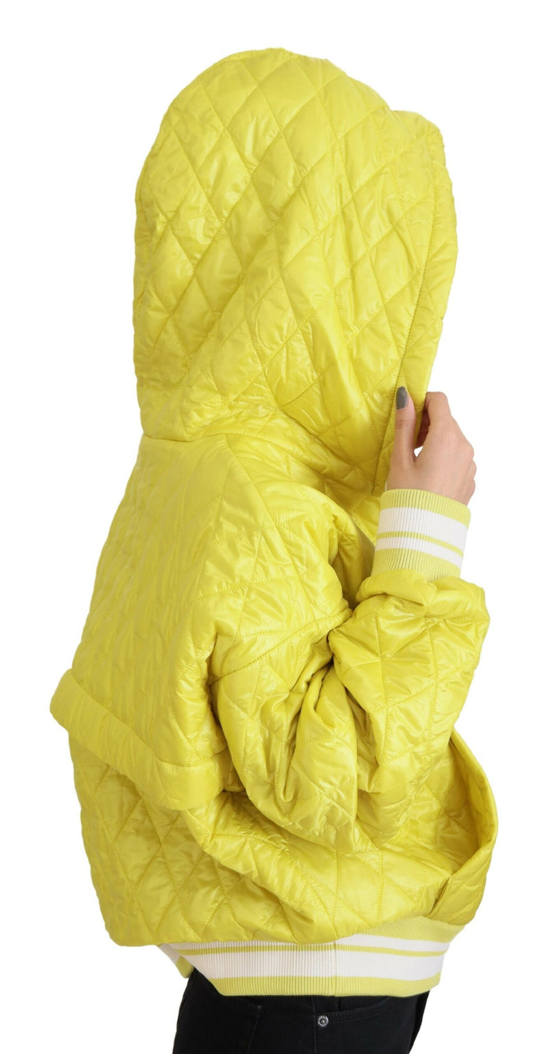 Elegant Yellow Hooded Jacket Dolce & Gabbana