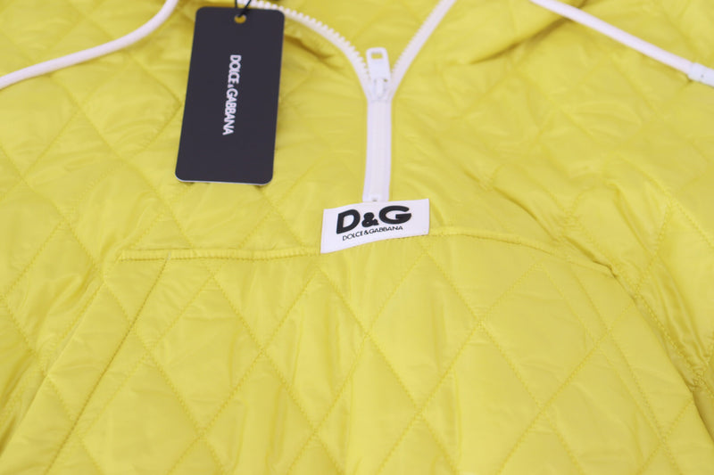 Elegant Yellow Hooded Jacket Dolce & Gabbana