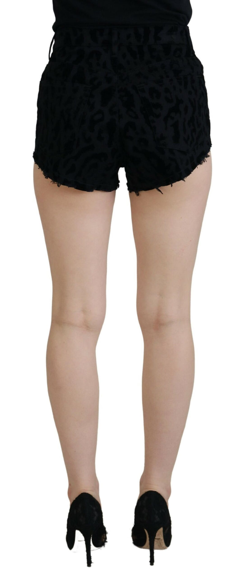 Elegant High Waist Denim Hot Pants Shorts Dolce & Gabbana