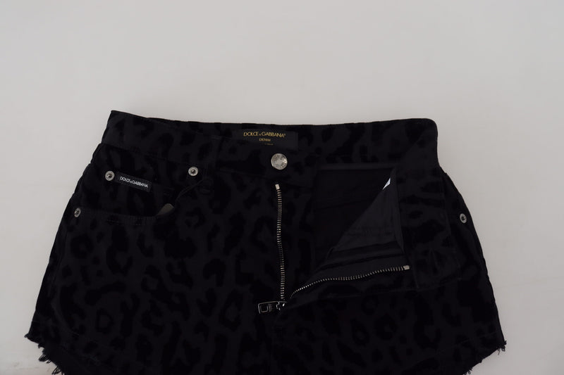 Elegant High Waist Denim Hot Pants Shorts Dolce & Gabbana