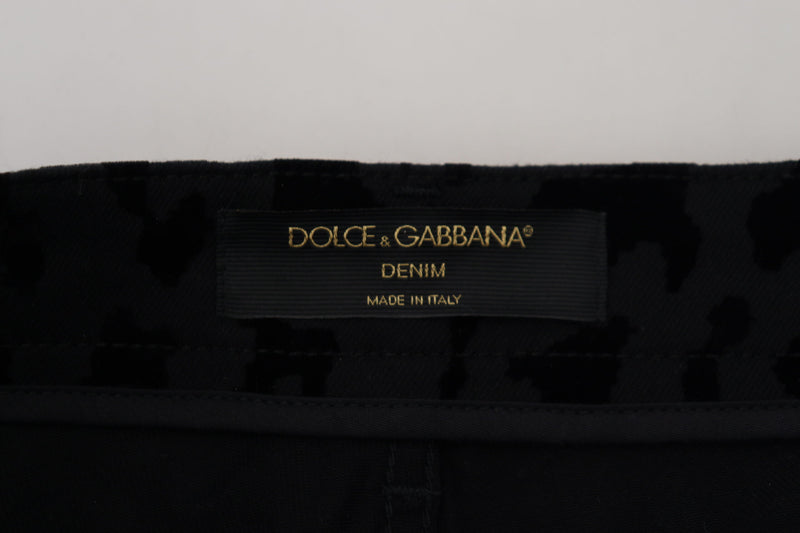 Elegant High Waist Denim Hot Pants Shorts Dolce & Gabbana