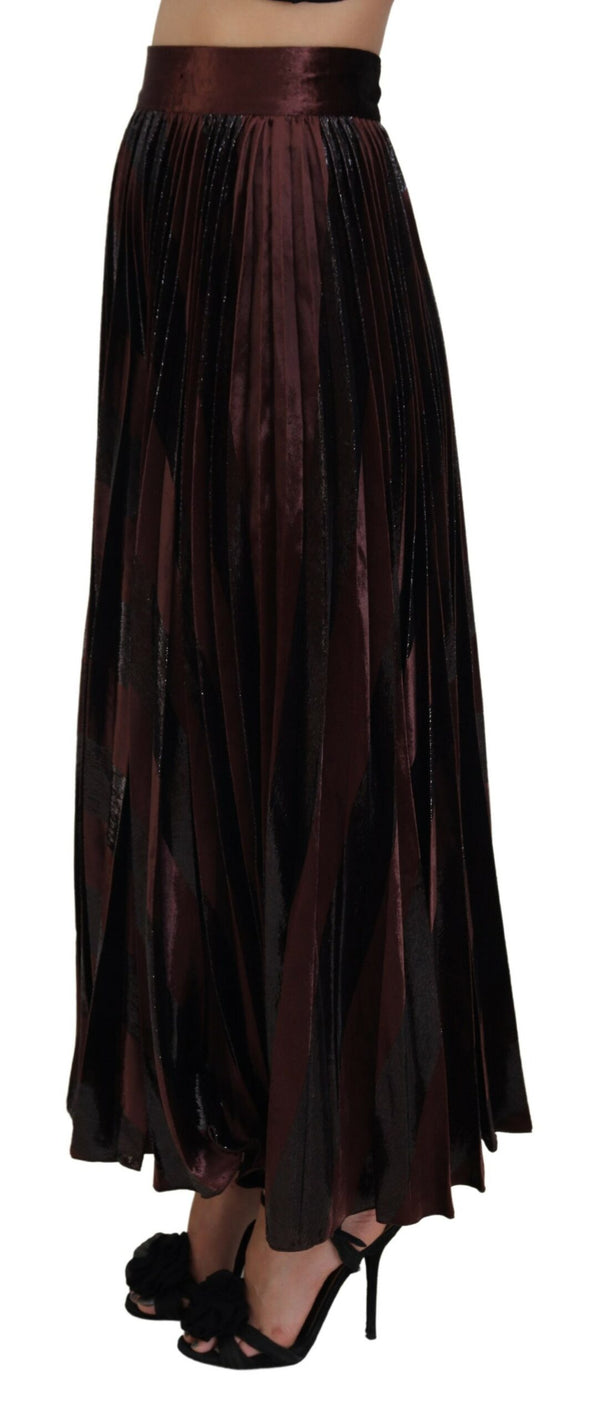 Elegant High Waist A-Line Maxi Skirt Dolce & Gabbana