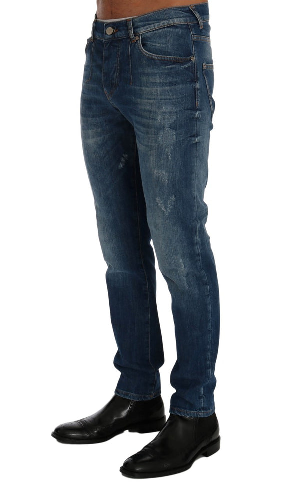 Chic Slim Fit Blue Wash Jeans Frankie Morello