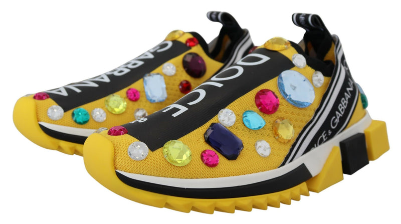 Exquisite Yellow Techno Fabric Sneakers Dolce & Gabbana