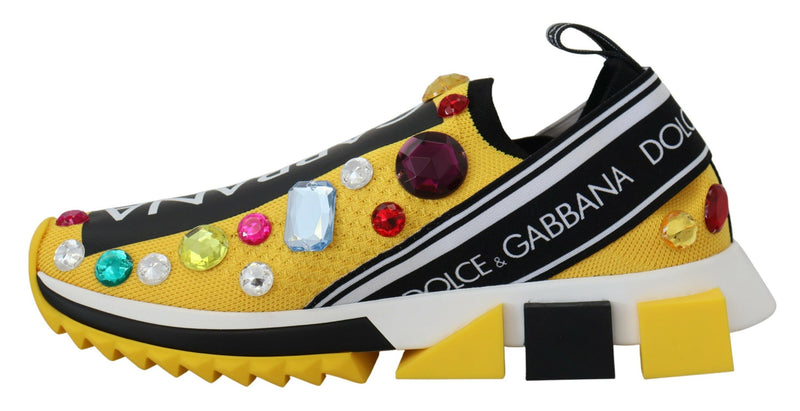 Exquisite Yellow Techno Fabric Sneakers Dolce & Gabbana