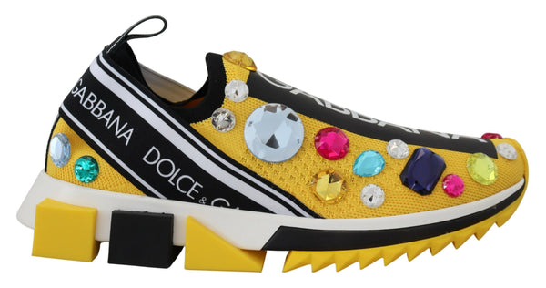 Exquisite Yellow Techno Fabric Sneakers Dolce & Gabbana