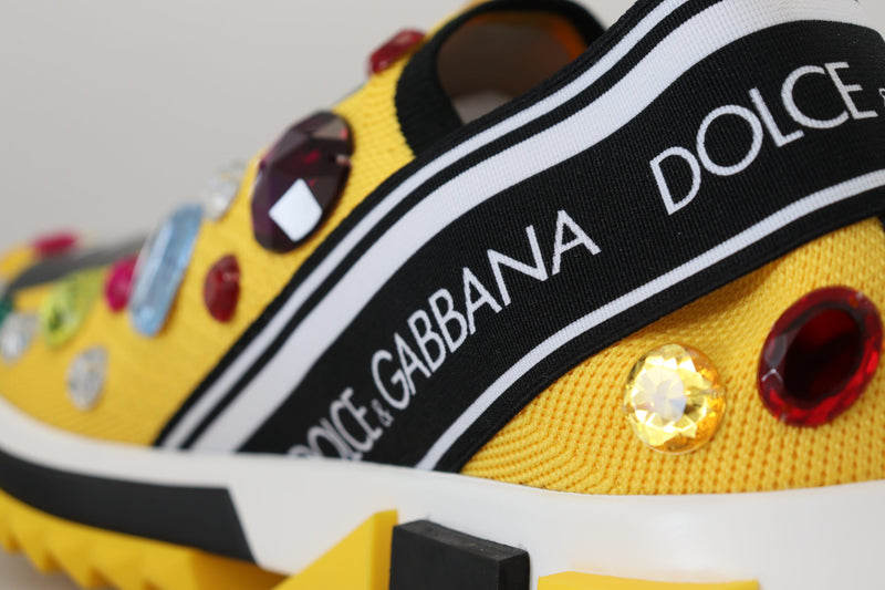 Exquisite Yellow Techno Fabric Sneakers Dolce & Gabbana