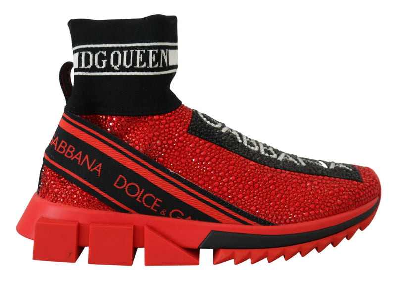 Exquisite Red Sorrento Slip-On Sneakers Dolce & Gabbana