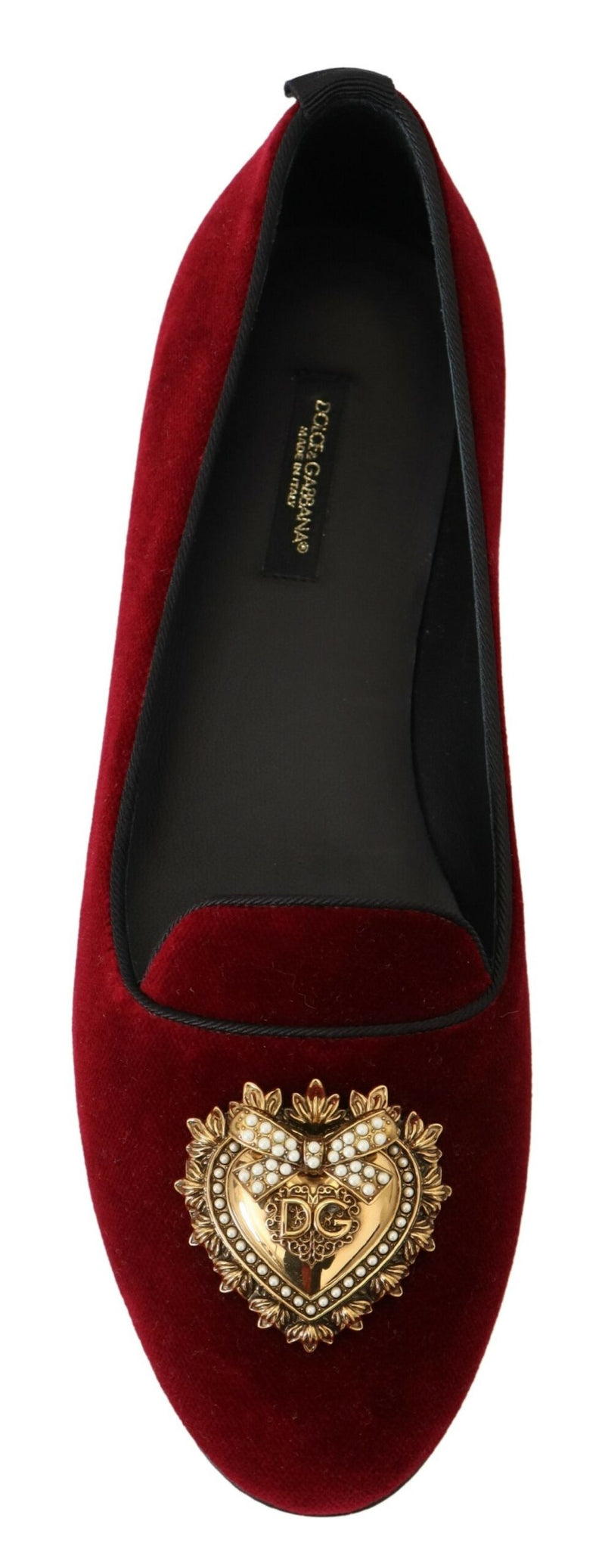 Bordeaux Velvet Devotion Loafers Dolce & Gabbana