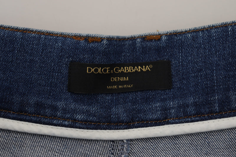 Elegant High Waist Blue Jeans Dolce & Gabbana