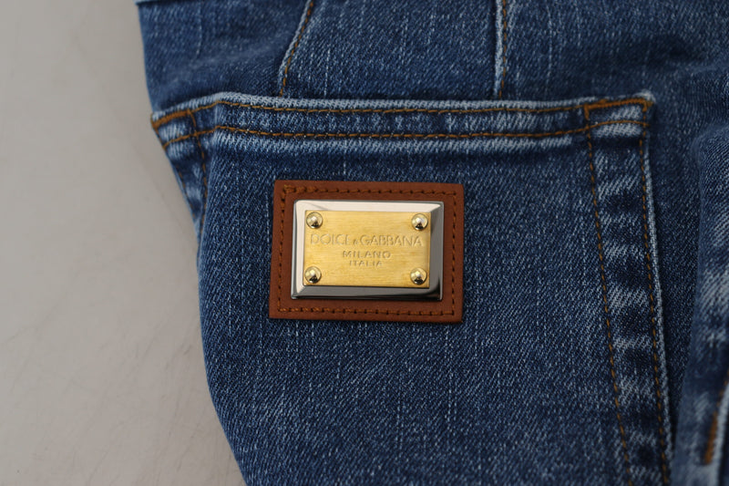 Elegant High Waist Blue Jeans Dolce & Gabbana