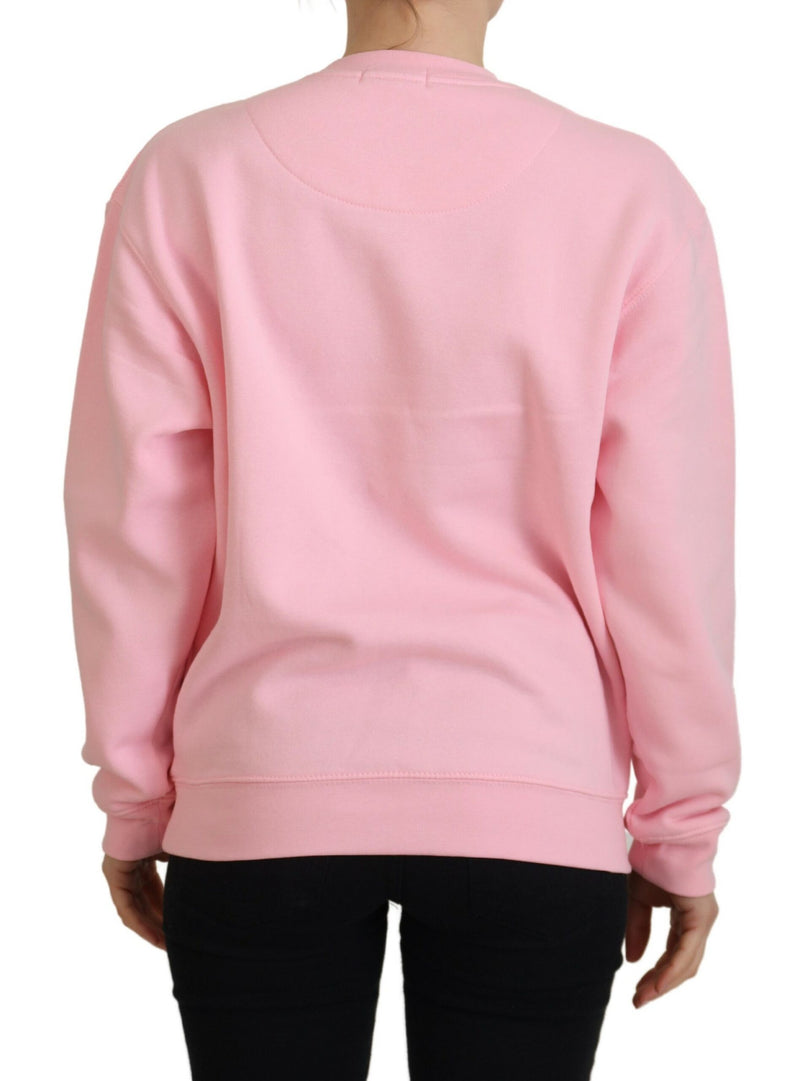 Elegant Pink Long Sleeve Pullover Sweater Philippe Model