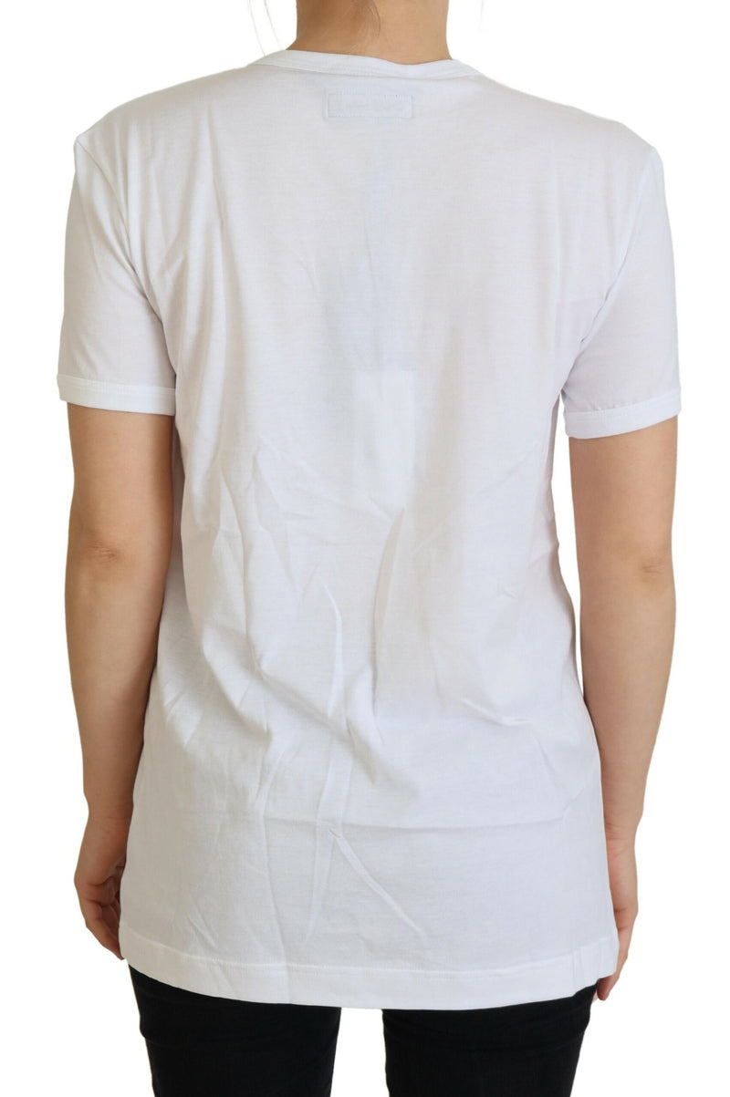 Elegant White Crewneck Cotton T-Shirt Dolce & Gabbana