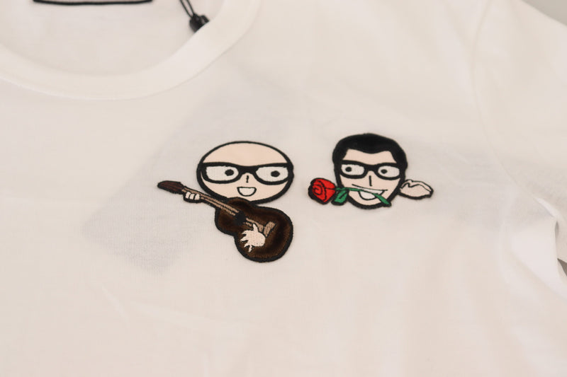 Elegant White Crewneck Cotton T-Shirt Dolce & Gabbana